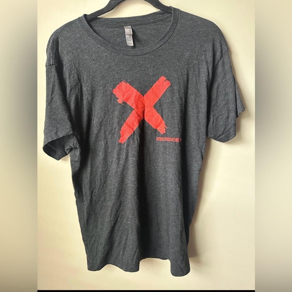 Mens Next Level Apparel Black T Shirt Red X End It Movement Project Anti Slavery